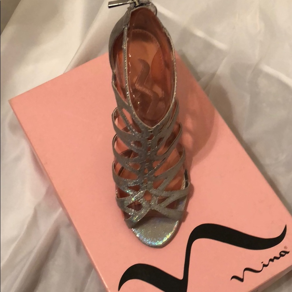 Maida Silver Starfish Nina heeled shoes